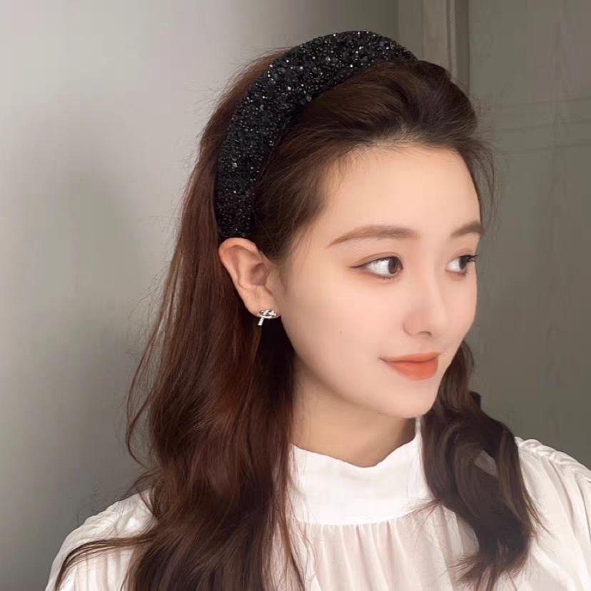 Корейский стиль Дондэмун Полностью бриллиантовый жемчужный ободок на голову с черепом и заколка для волос для женщин