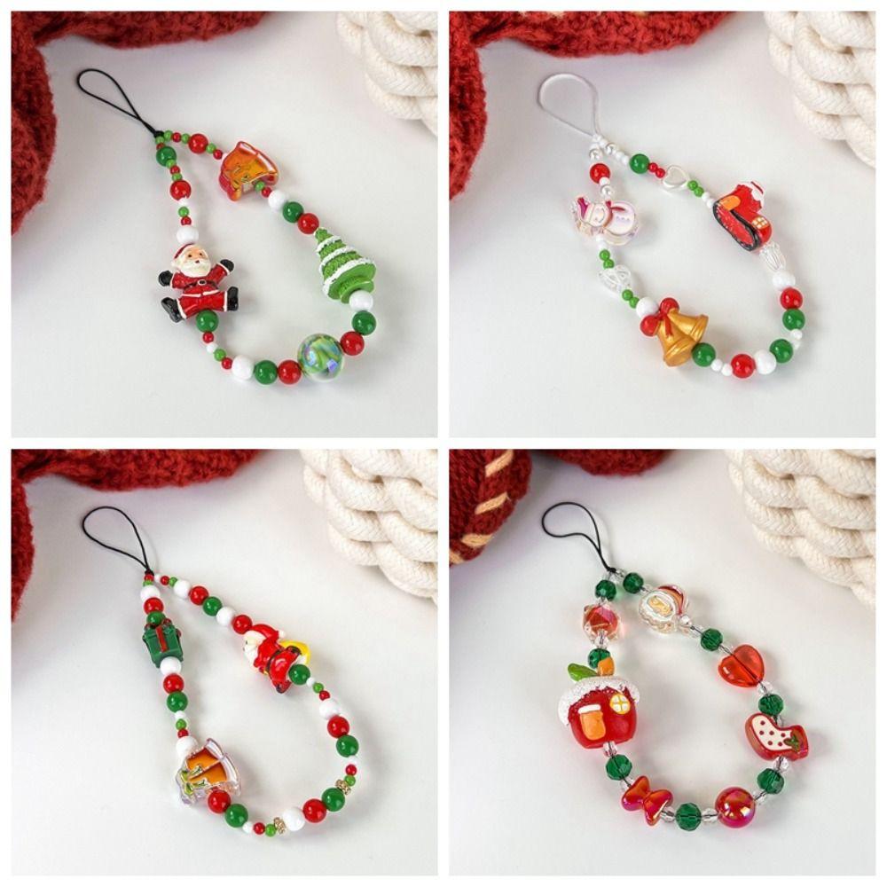 Рождественская серия Снеговик Колокольчик Цепочка для телефона Шляпа снеговика Колокольчик Санта Мобильная цепочка для телефона Мобильный телефон