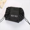 Drawstring Makeup Bag,20 Inch Travel Cosmetic Bag,Opens Flat For Easy Access