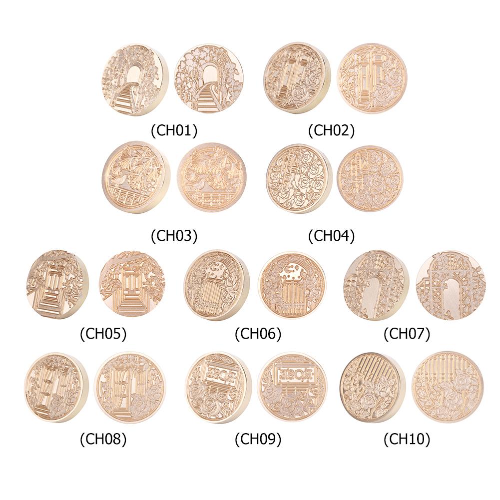 Ретро-антикварная круглая рамочка для уплотнения воска, огненная краска для свадебных приглашений, подарочной упаковки, скрапбукинга, открытки своими руками