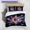 AC Milan Pattern Printed 3PCS Bedding Set Soft Skin-Friendly Washable Duvet Cover & Pillowcases Set All Season Bedroom