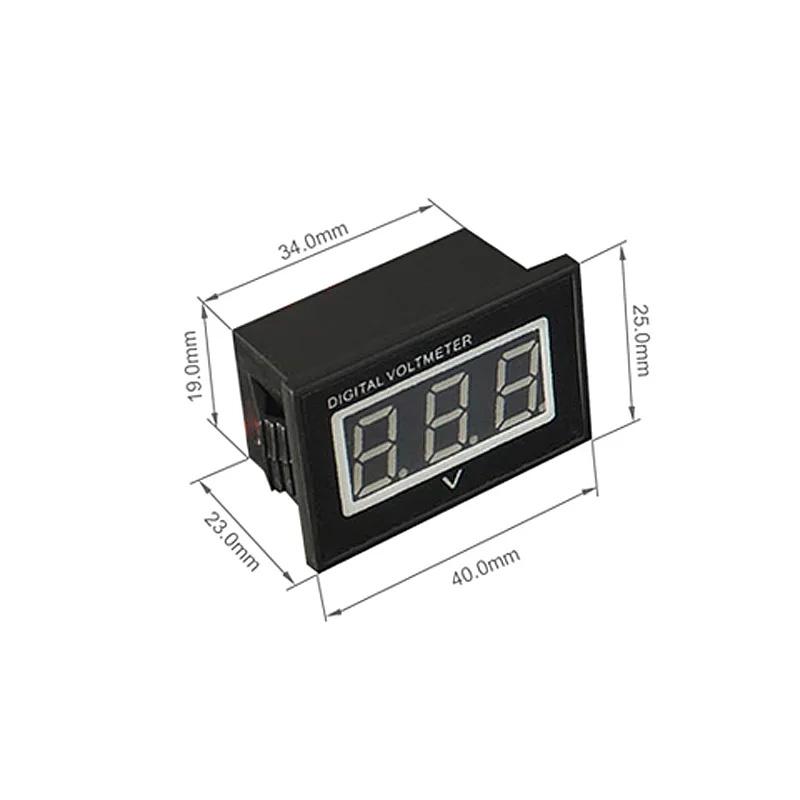 10PCS/lots DC2.5-30V Digital Digital Display Voltmeter/Reverse Connection Protection V40D Full Waterproof/Two-Wire