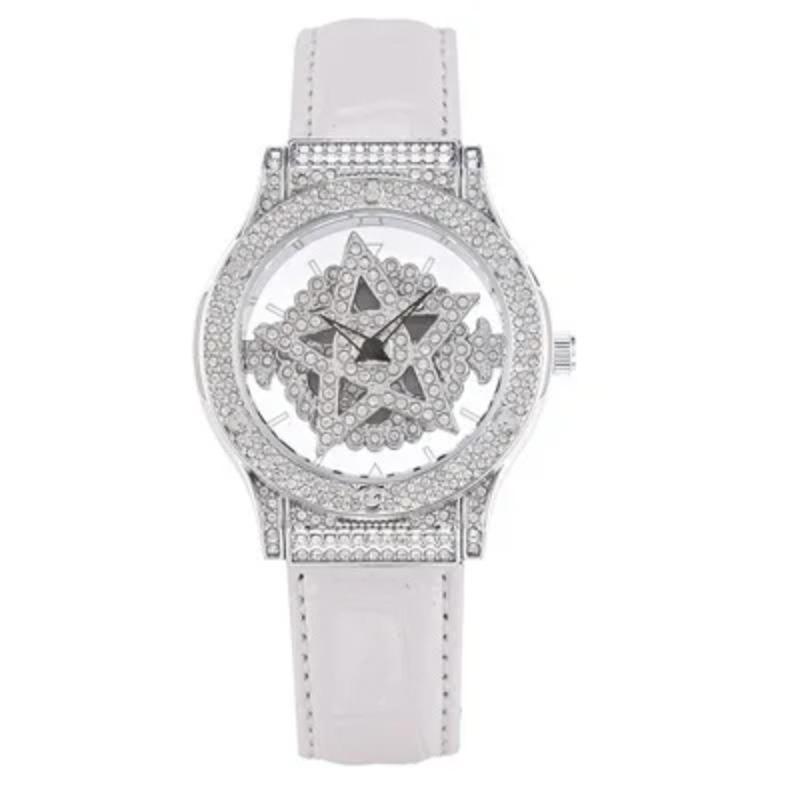 UTHAI L99 женские часы с колесом, вращение на 360 °, пятизвездочные полые полные бриллианты, роскошные водонепроницаемые женские часы с полной звездой неба