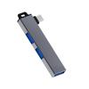 USB-концентратор Type-C с тремя портами USB 3.0, изготовленный из алюминиевого сплава, для устройств Windows, Linux и Android. Стабильная передача данных.