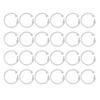 24Pcs Curtain Rings ABS Transparent O Shape Shower Curtain Hooks for Bathroom Shower Rod