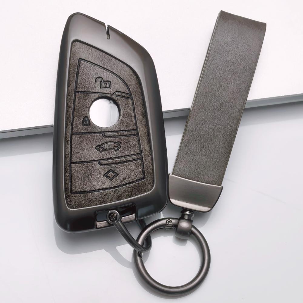 Для BMW 1 2 3 4 5 6 7 Серии X1 X3 X4 X5 X6 X7 F10 F20 F30 G20 G30 G01 F15 F16 G02 G05 F34 Сплав Цинка Кожаная Сумка-Чехол для Ключа Автомобиля