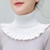 Neck Women's Head Autumn and Winter Warm Neck Cover Cervical Vertebrae with Decorative Fake Collar Knitted High-necked Wool Collar