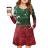 Christmas Day Girls' Long Sleeve Dress - Color Pocket Dress