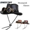 Men Fashion Steampunk Glasses Round Oversized Goggles Welding Punk Glasses Cosplay Women Eyeglasses