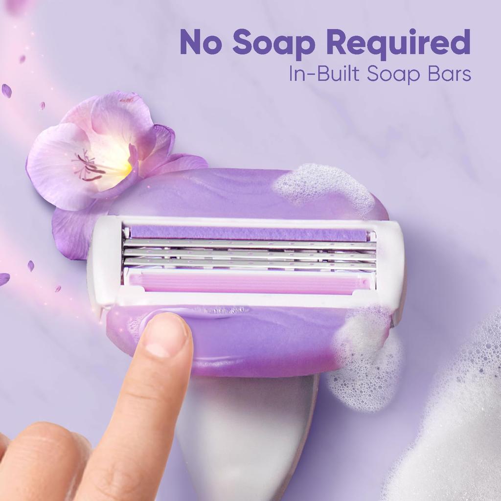 Gillette Venus Лезвия/Сменные кассеты для бритвы Comfortglide для удаления волос у женщин - 2 шт. (Мыло-гель с маслом авокадо и ароматом фрезии)