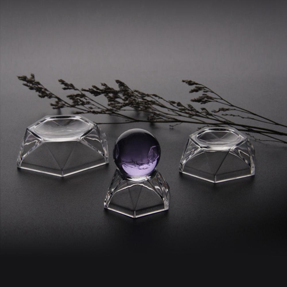 Футбол Домашнее украшение Прозрачный кварцевый акриловый дисплей стенд пьедестал Основа для хрустального шара Держатель сферы