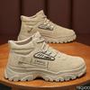 Fashion Fashionable Thick Soled Men's Sports Shoes Autumn New Casual High Top Work Men's Wear-resistant Lace Up Anti Slip Hiking Shoes