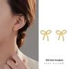 Banyan Tree S925 Silver Korean-Style Bowknot Earrings for Women - Sweet Princess Fashion