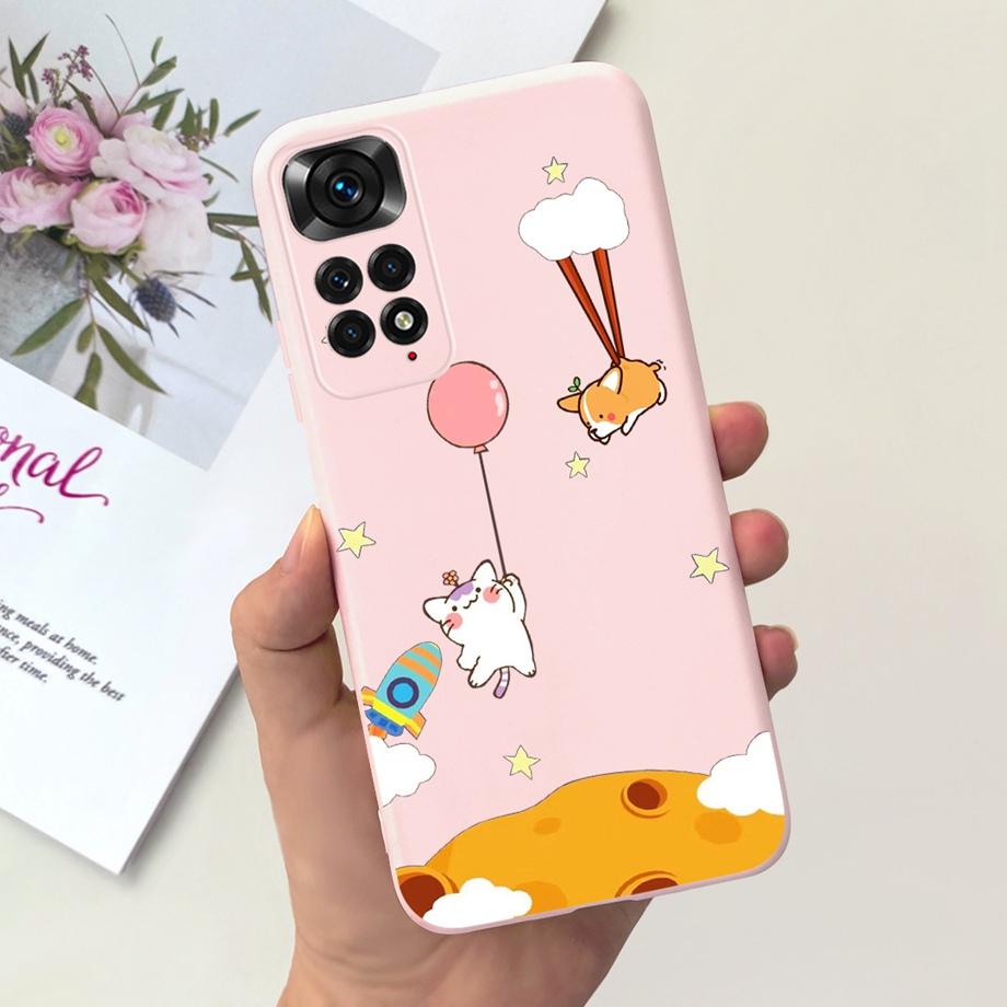 Для Xiaomi Redmi Note 11 4G Чехол Мягкий Жидкий Силикон Милый Кот Прекрасный Бампер Fundas Для Xiaomi Redmi Note 11 Pro Note11s 4G 5G