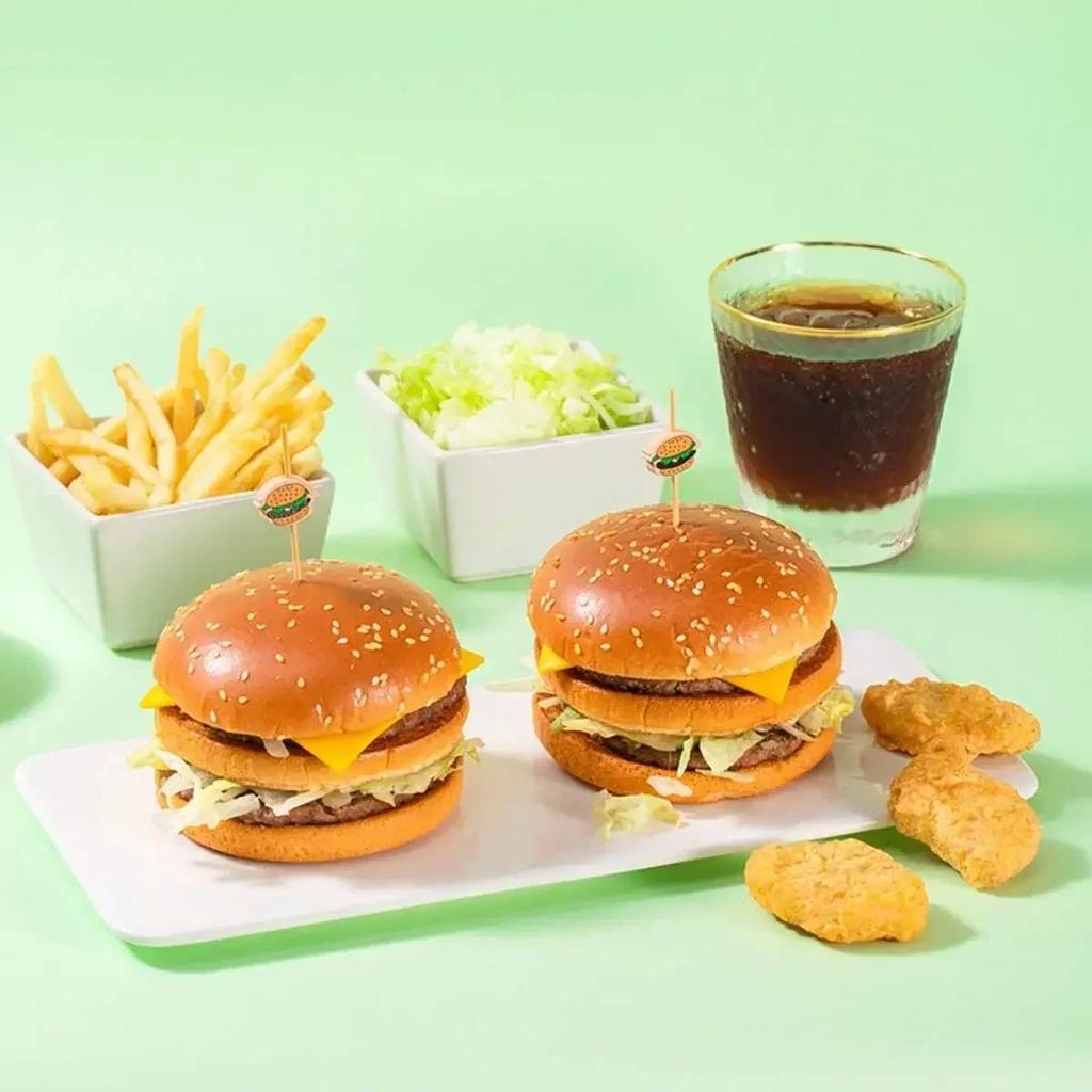 Гамбургер Декоративная бамбуковая палочка Одноразовая палочка для фруктов Шпажка для закусок Десерт Фирменный сэндвич Фирменная вечеринка Инструмент для бенто