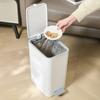 Slim Bathroom Trash Can 2 Gal/ 3 Gal Garbage Can with Lid Soft Close Step Pedal Trash Bin Odor Control Waste Bin for Bathroom Bedroom Kitchen Office