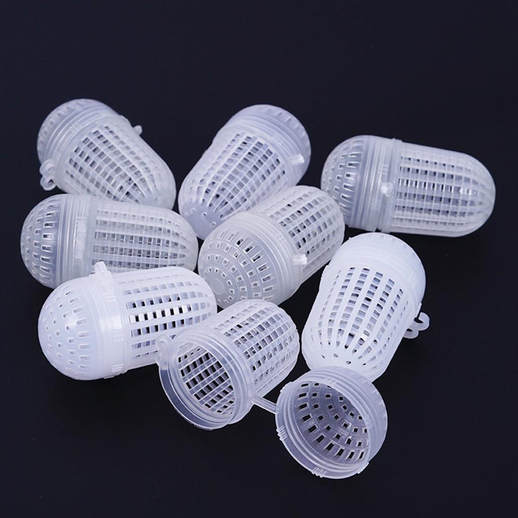 5 шт. рыболовные приманки клетка для рыбных приманок кормушка для корзина держатель пластиковое ведро для приманок плавание кормушка для корзина рыболовный инструмент прочный