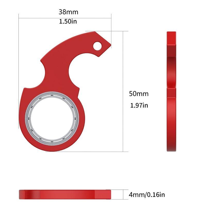 1Pc Creative Keychain Fidget Spinner Toy Anxiety Stress Relief Toys Fidget Ring Toy Key Flipping Toy Keyring