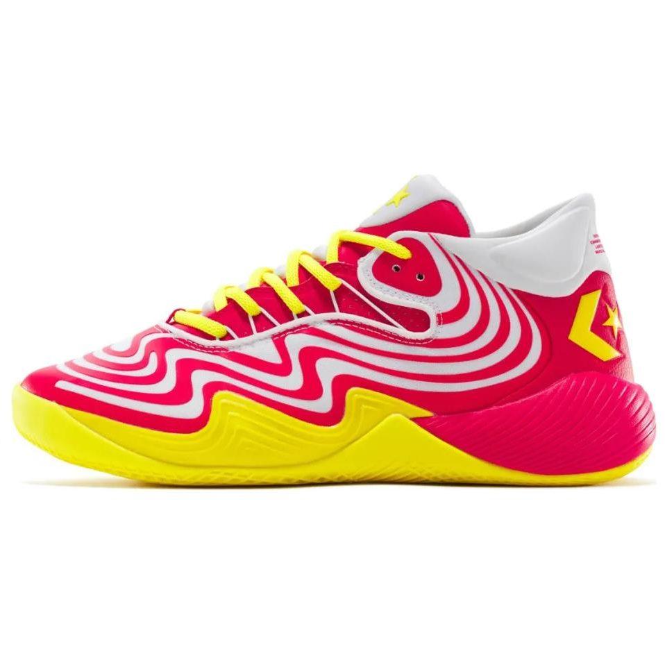 Converse All Star BB Shift Скользкие Устойчивые к истиранию Средние Баскетбольные кроссовки Унисекс Красный Желтый A14920C