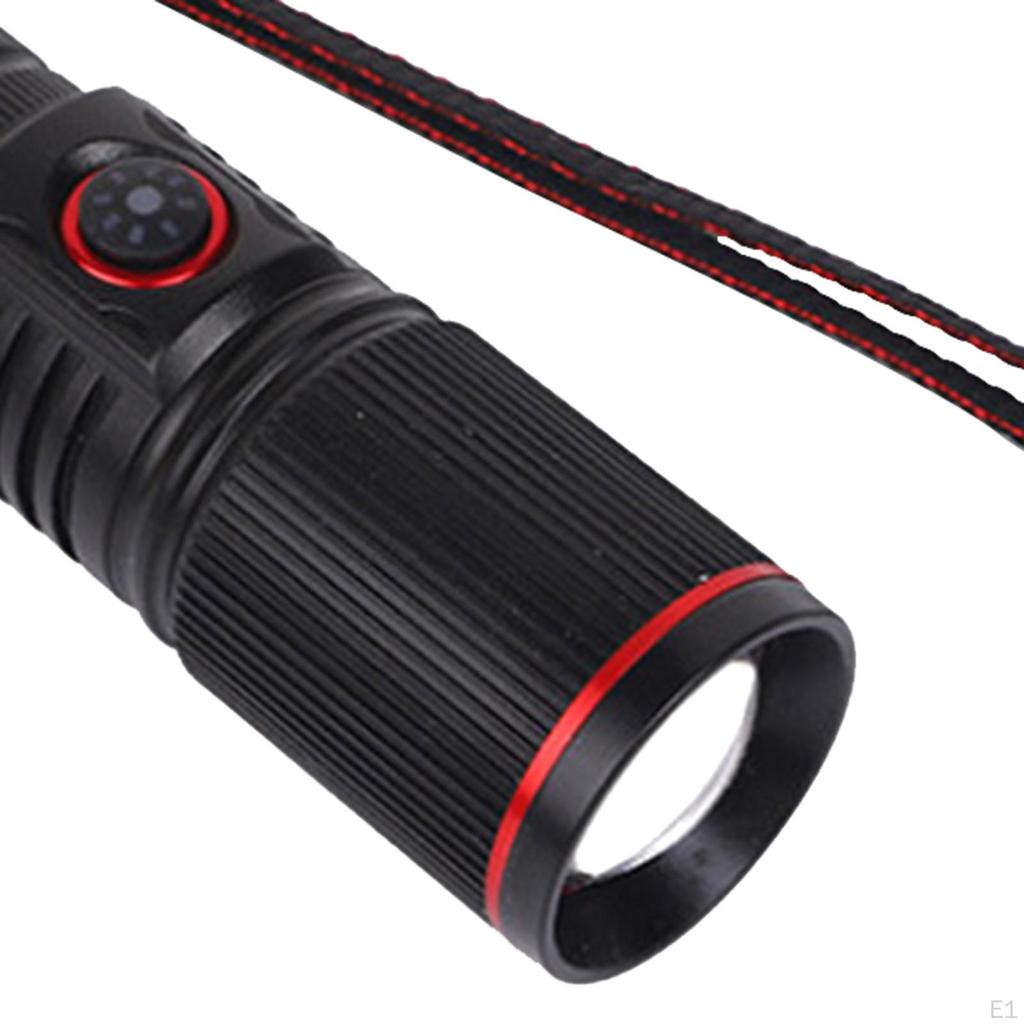 Camping Flashlight Portable Rechargeable USB Powered Compact Fishing for Boating Outdoor