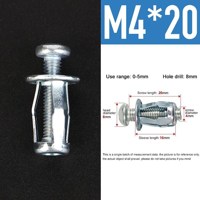 10 Sets M4/M5/M6 Jack Nuts Car Metal Screw Petal Nuts For Hollow Wall Iron Skin