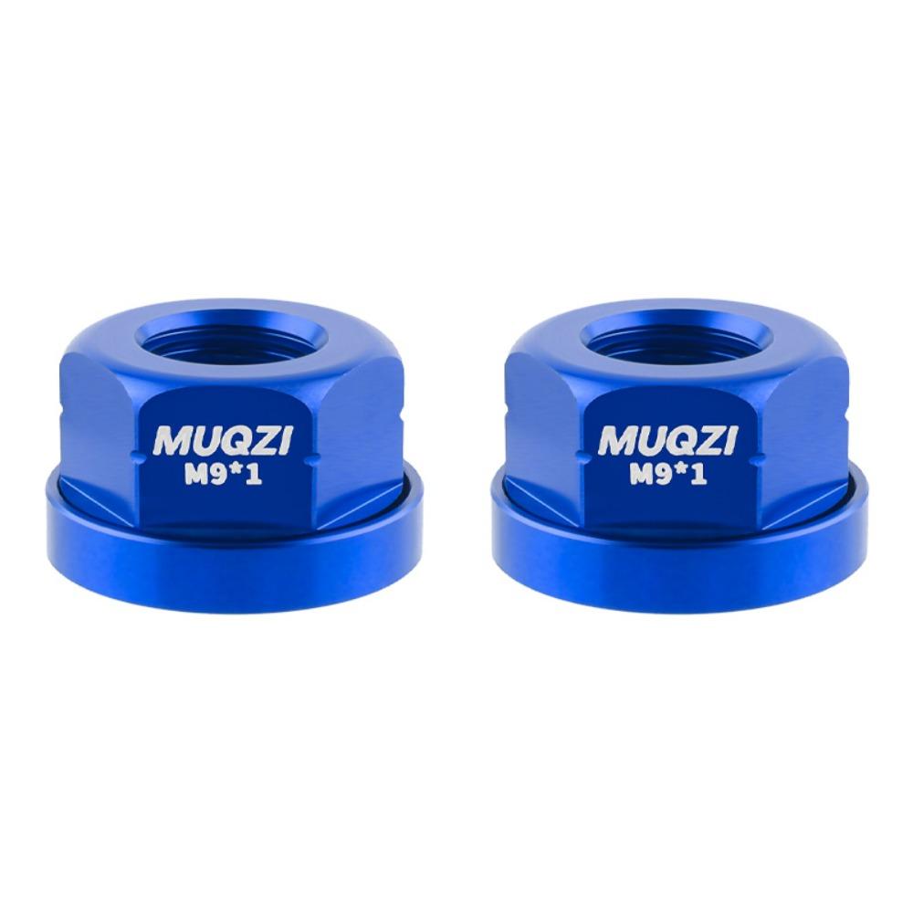 2pcs M9/M10/M10*3/8 Bicycle Hub Nut Aluminum Alloy Anti-rust Rear Axle Screw High Strength Anodizing Bike Accessories Cycling