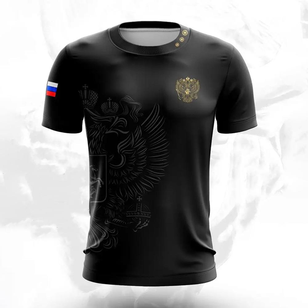 Русская футболка для мужчин, мода, русский национальный флаг, принт, короткий рукав, свободная футболка, повседневная футболка с круглым вырезом, уличная одежда