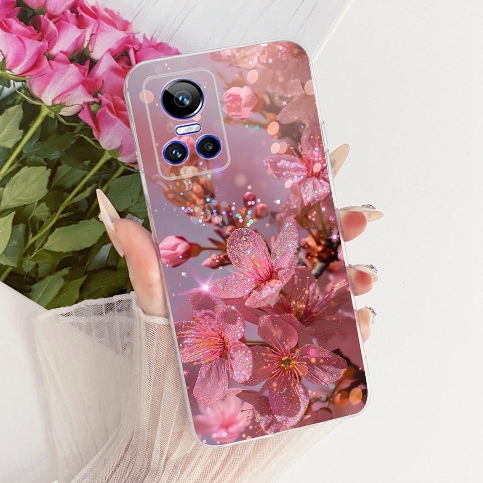 Luxury Flower Butterfly Bow Pattern Casing For Realme GT Neo 3 150W Neo 5 240E GT3 Back Cover Clear Soft Silicone Phone Case
