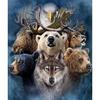 Полный 5D Diy Алмазная картина Животное Группа Вышивка Крестом Домашний Декор Ручной Подарок