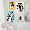 Cute Penguin Couple Poster Art Prints Scandinavian Hugging Penguins Family Wall Canavs Painting Nordic Kids Room Home Decor