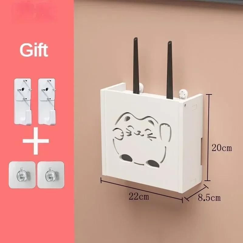 Настенный беспроводной роутер-стойка Настенный WiFi-бокс для хранения Настенное украшение для гостиной Кронштейн для организации кабелей и питания