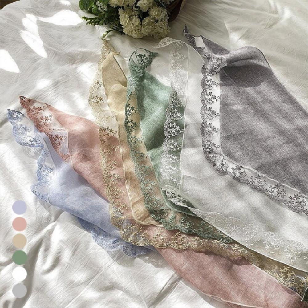 Olivier S cloSet Romantic Lace Linen Scarf O2604ac012b