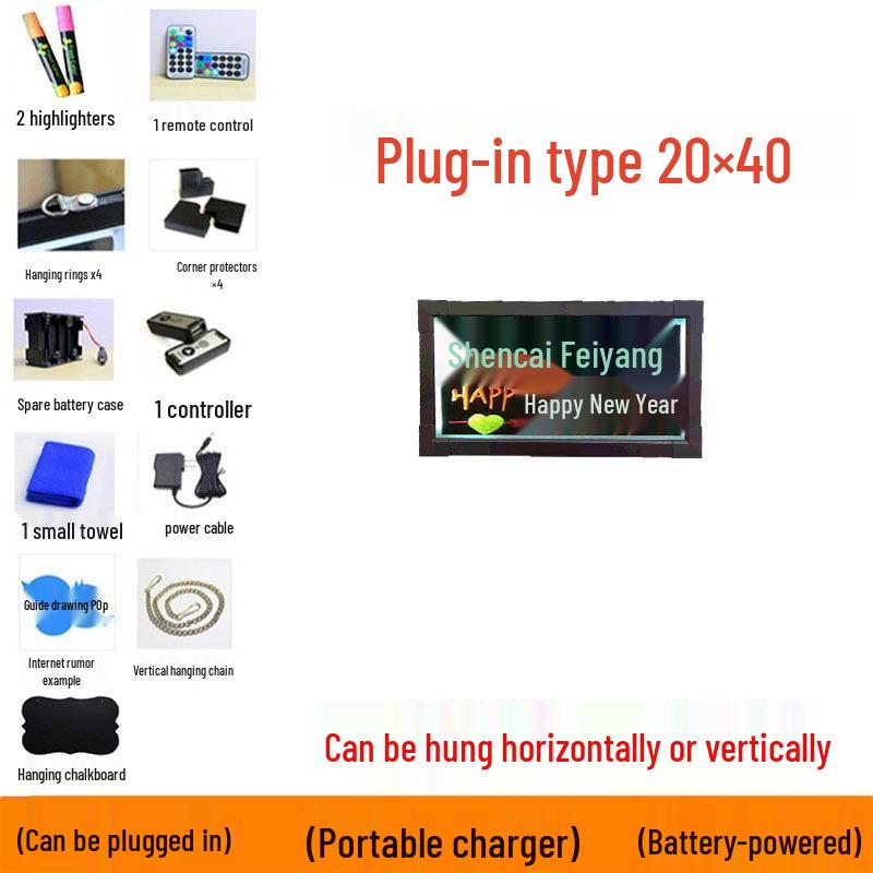 Светодиодная меловая доска - Светящаяся рекламная доска-меню