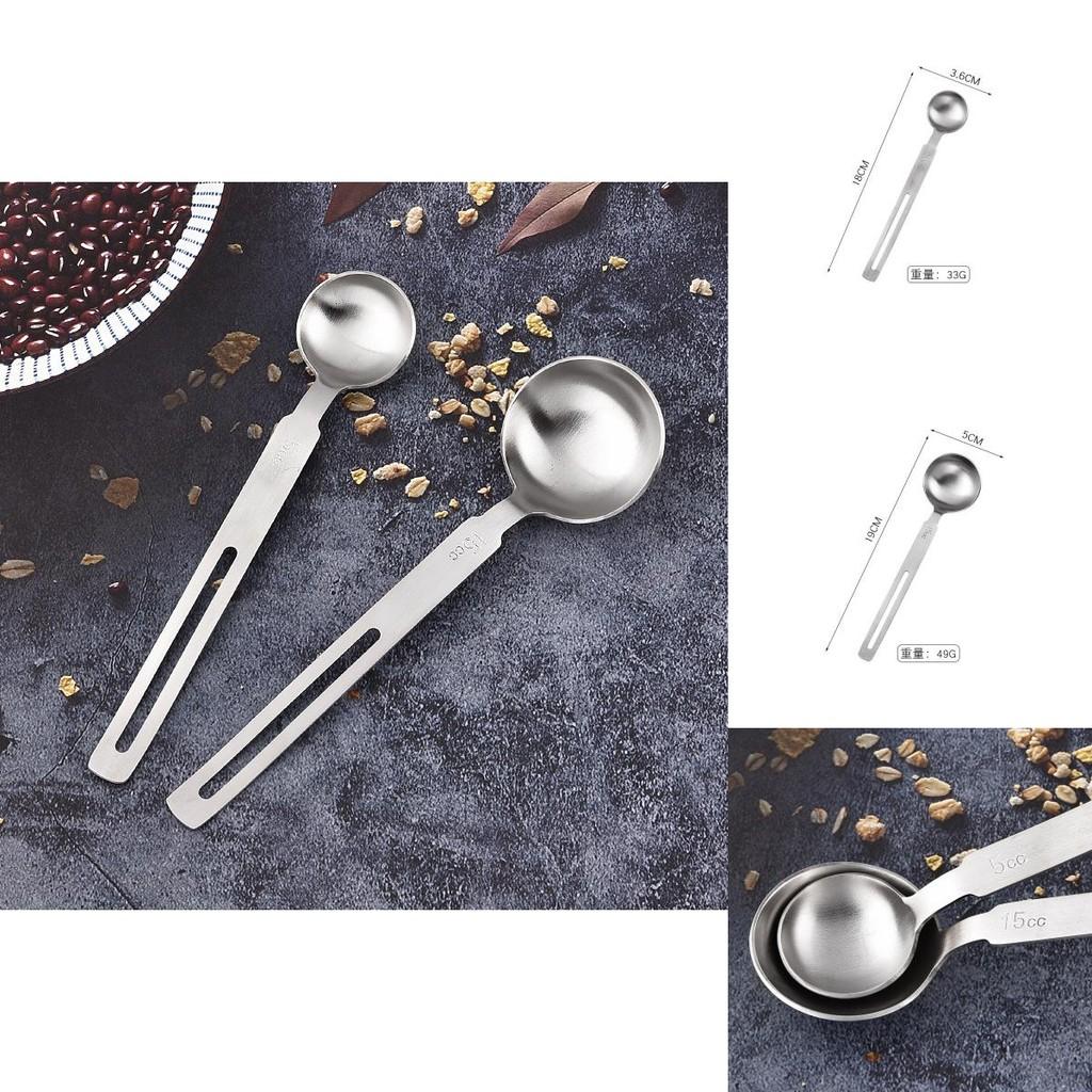 Elegant Silver And Colorful 304 Stainless Steel Long Handle Measuring Spoon Set