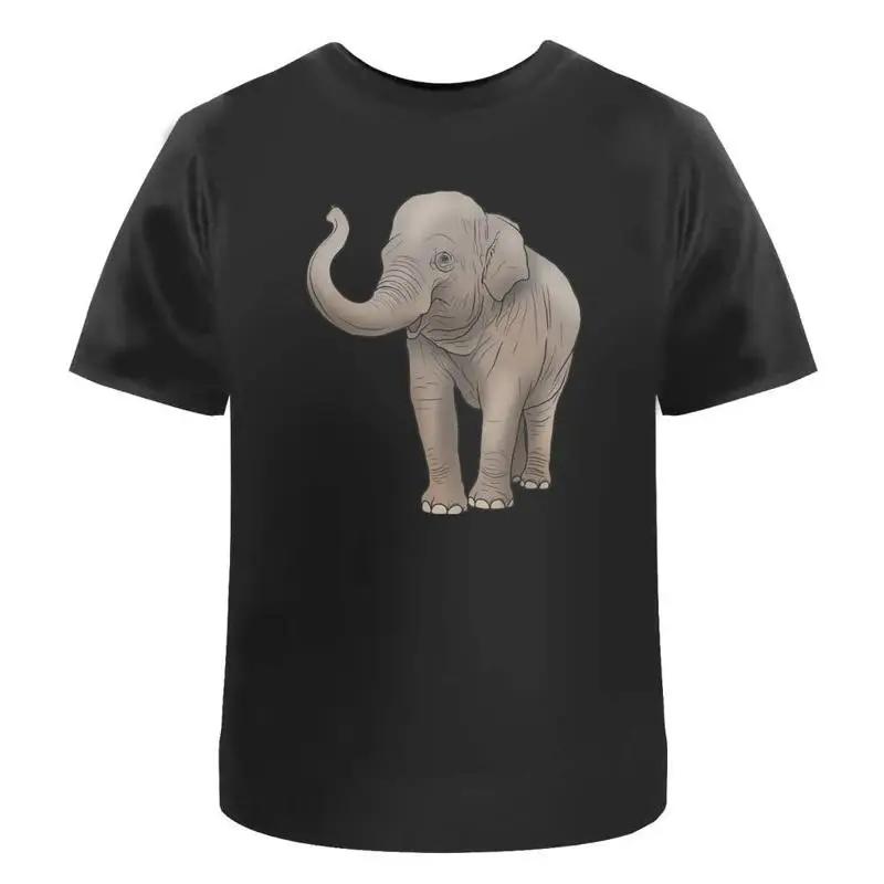 Waving Asian Elephant' Cotton T Shirt Ta046421