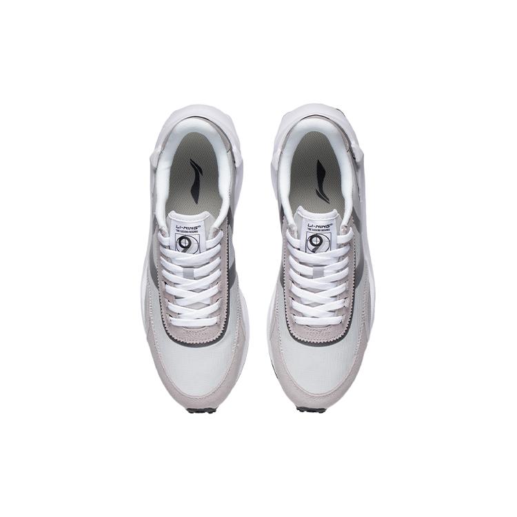 Li Ning Квадратные и круглые низкие повседневные кроссовки мужские серые AGCS013-4