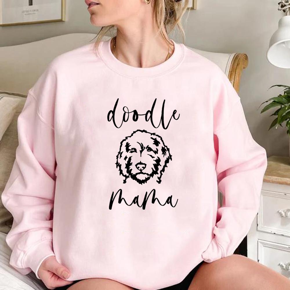 Толстовка Golden Doodle Mama, толстовки с круглым вырезом Doodle Mom, женские толстовки с графическим принтом, пуловеры с длинным рукавом, подарок для любителей собак