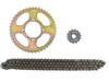 Fujimotor Yamaha YBR125 Front Rear Sprocket Drive Chain Aftermarket Set 3-Piece