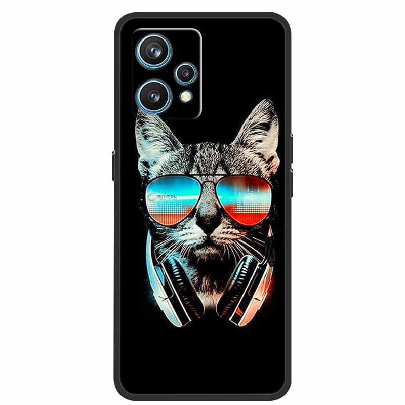 Чехол для Realme 9 RMX3521 Ударопрочный Мягкий силикон ТПУ Задняя крышка Для телефона Realme9 4G Чехлы Realme 9 6,4 дюйма Милый мультяшный чехол-сумка