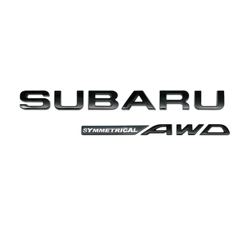 For Subaru BRZ SYMMETRICAL AWD Logo FORESTER IMPREZA LEGACY OUTBACK STI Auto Body Badge 3D Metal Car Rear Trunk Emblem Stickers WW111