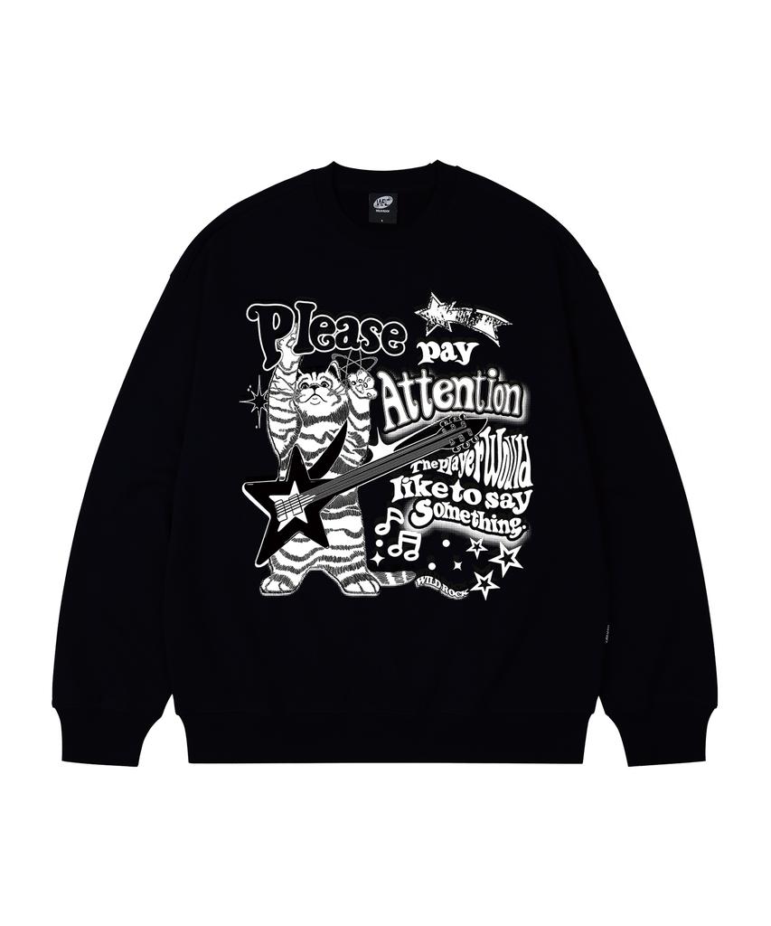 WILDROCK Свитшот оверсайз Rock 'N' Roll Kitty_9 Col (Тип)
