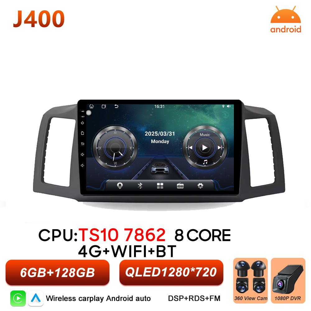 Car Radio Autoradio Carplay Android For JEEP Grand Cherokee WK 2004 - 2007 GPS Navigation Video Multimedia Player Touch Screen