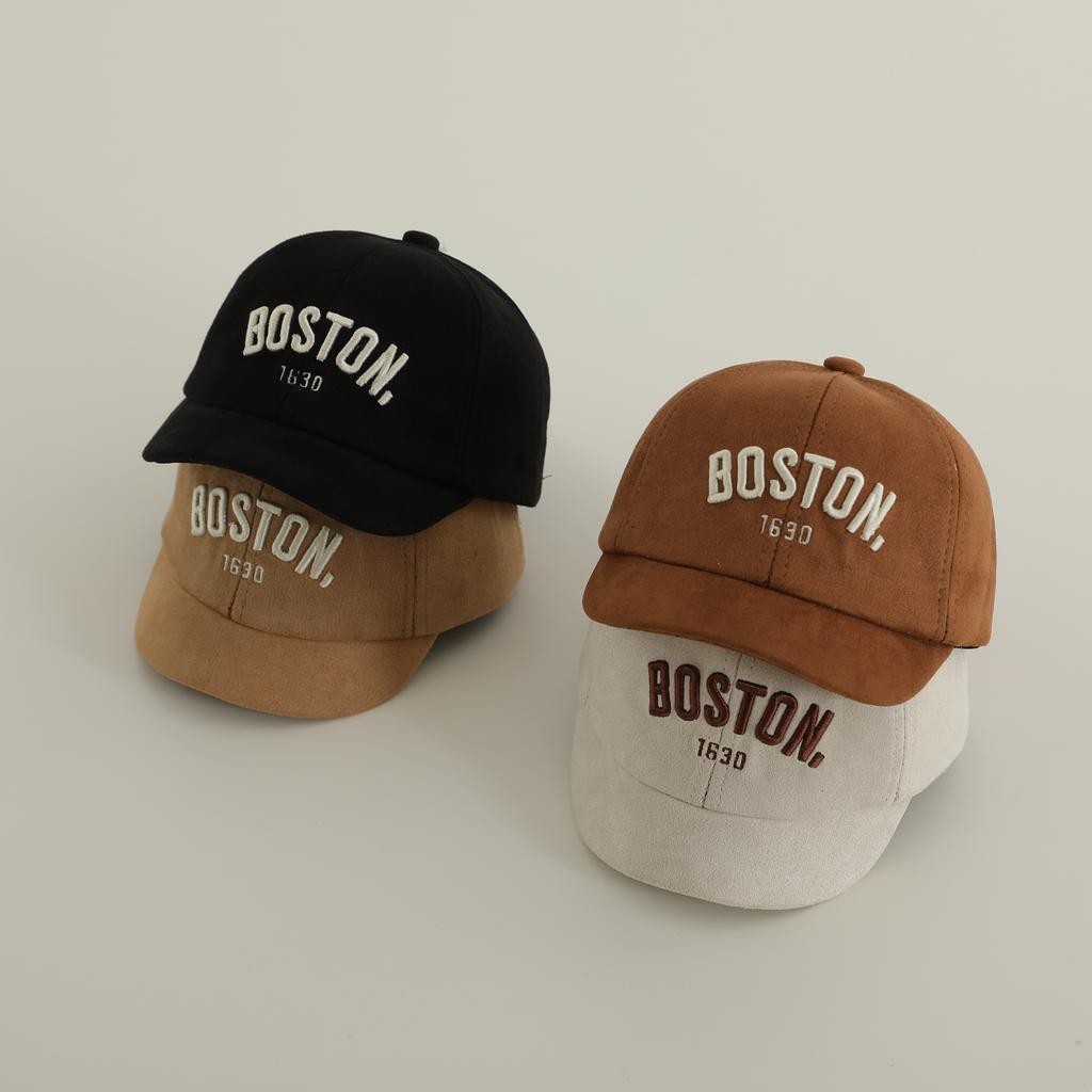 Корейская буква BOSTON Детская Бейсболка Регулируемая Вышитая Кепка с Козырьком Для Младенца Осень Мягкий Хлопок Дети Мальчик Девочка Солнцезащитные Кепки