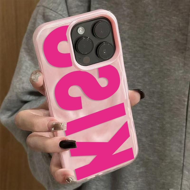 Stylish English Word Kiss Pattern Phone Case For iPhone 17 Pro Max Air 16 15 13 11 12 14 Plus 17E 16E Back Cover Shell Coque