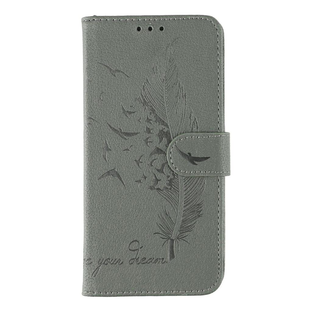For Motorola Edge 60 Pro 5G Case Feather Imprint PU Leather Wallet Phone Cover