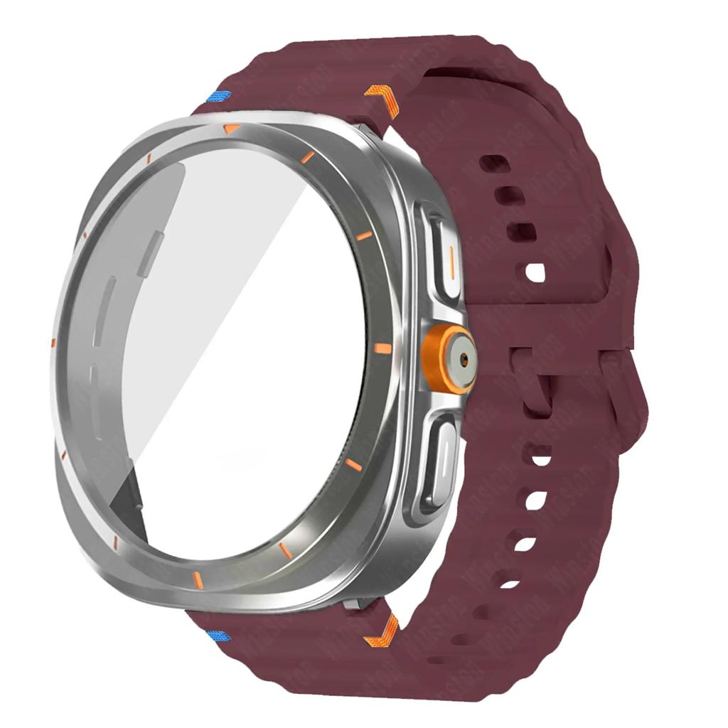 Переход на Ultra Case+Band для Samsung Galaxy Watch Ultra Обновление до Galaxy Watch 7 6 40мм 44мм Закаленное Стекло Защитная Пленка для Экрана