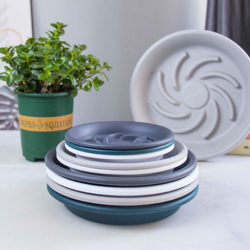 Oushuo Mai Gray-Black Round Flower Pot Trays