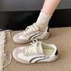 Versatile Flat-bottomed German Training Forrest Gump Shoes Color Matching Little White Shoes Women's 2025 Spring New Retro Lace-up Casual Sports Shoes