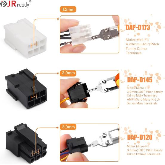 JRready ST5262 2 шт. Экстракторы контактов Molex Набор инструментов для извлечения клемм для контактов Molex MX3.0 типа «папа/мама» Инструмент для извлечения контактов для микро-фит контактов