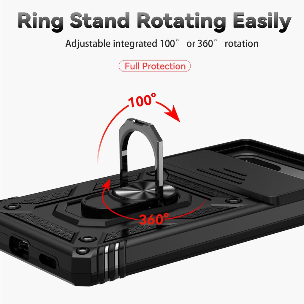 Для Google Pixel 7A Чехол Чехол Google Pixel 7A Fundas Coque Armor Ring Holder Slide Lens Задний Чехол Pixel 7A 7 6 Pro 6A